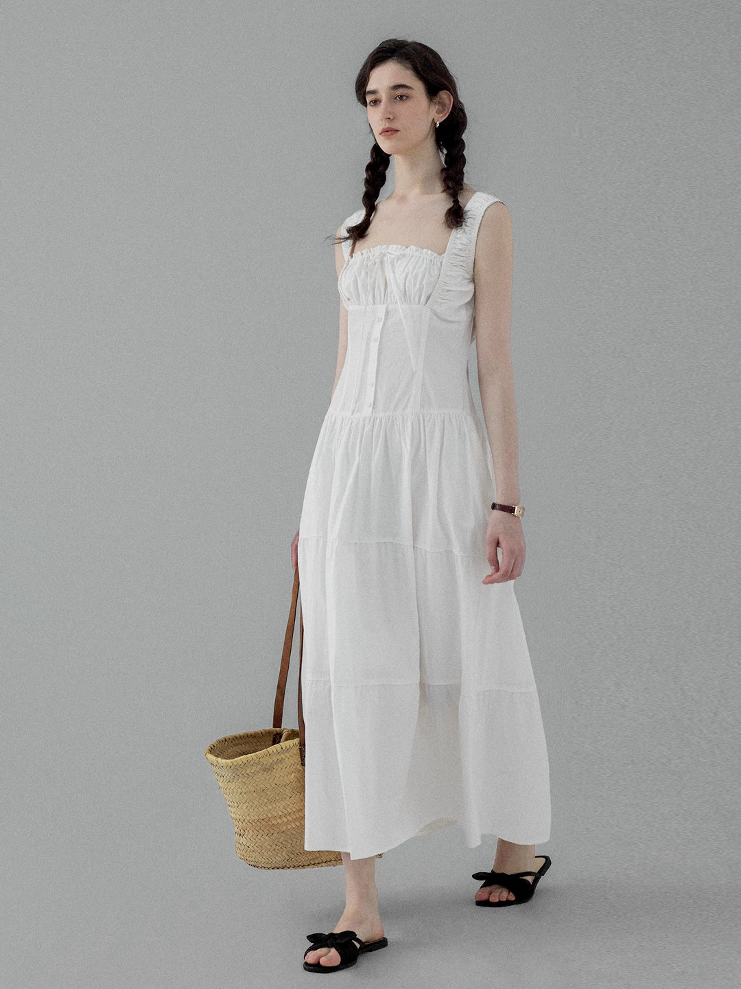 Summer Romantic White Spaghetti Strap Dress