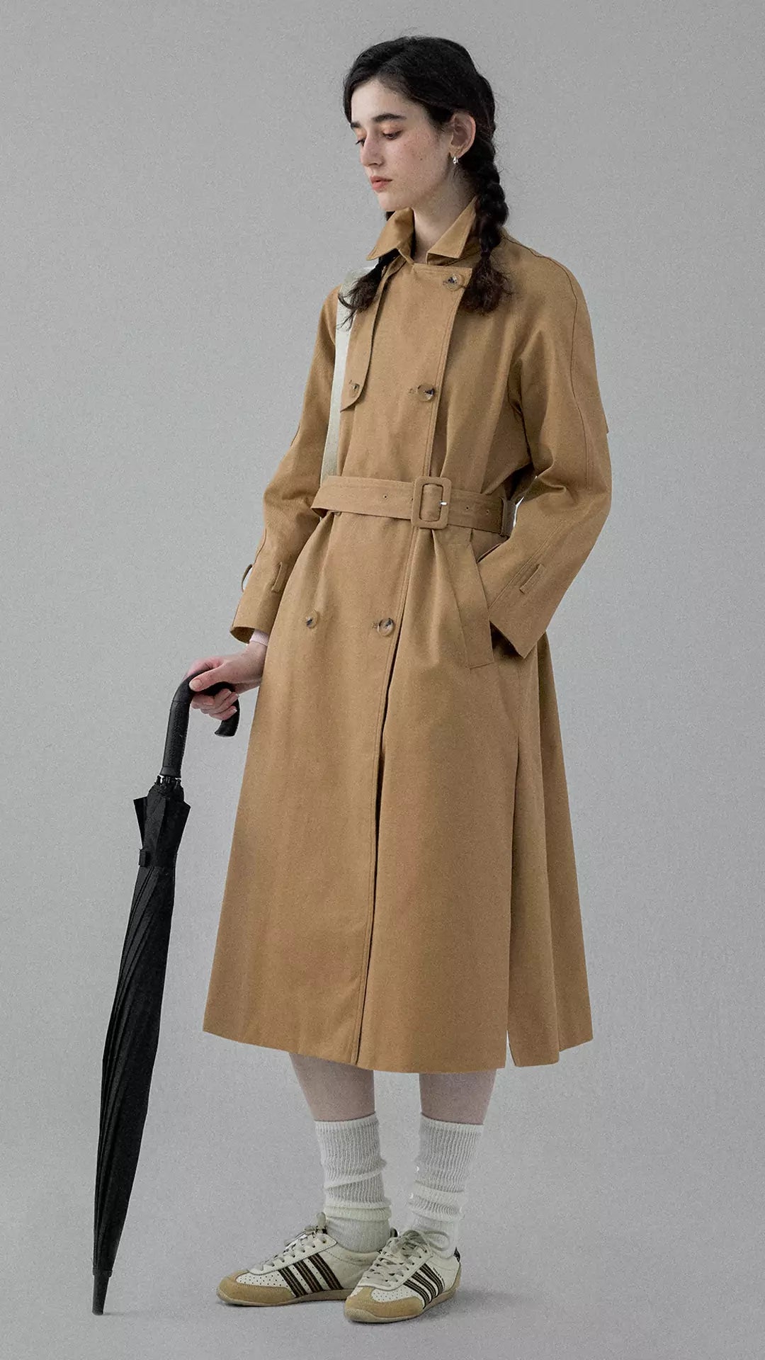 British Windbreaker Midi Coat