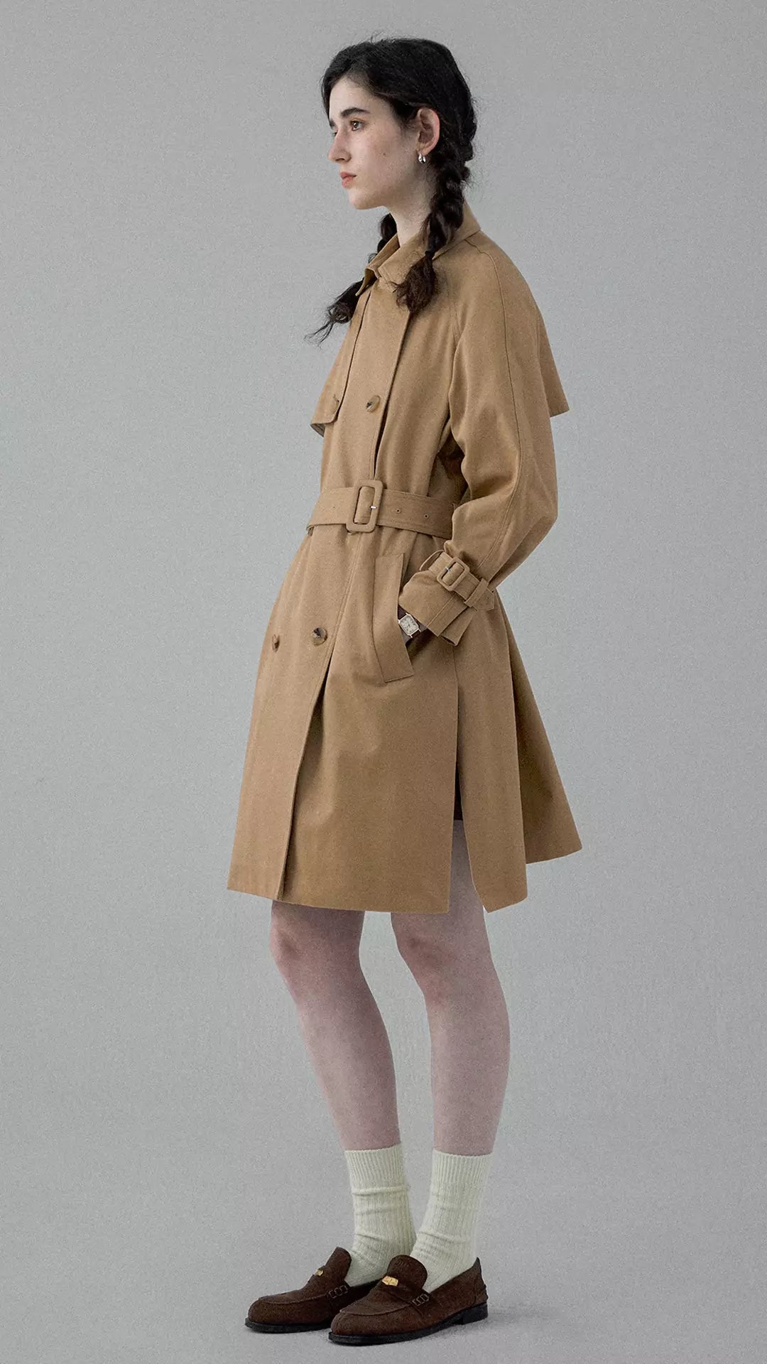 British Windbreaker Midi Coat