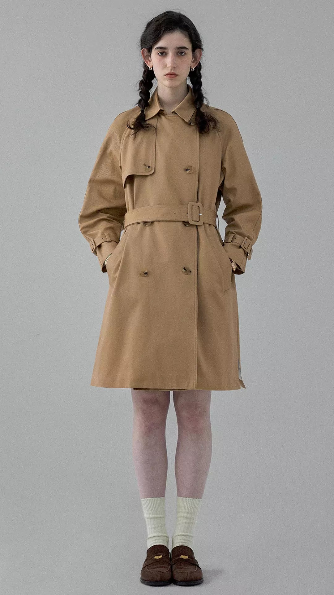 British Windbreaker Midi Coat