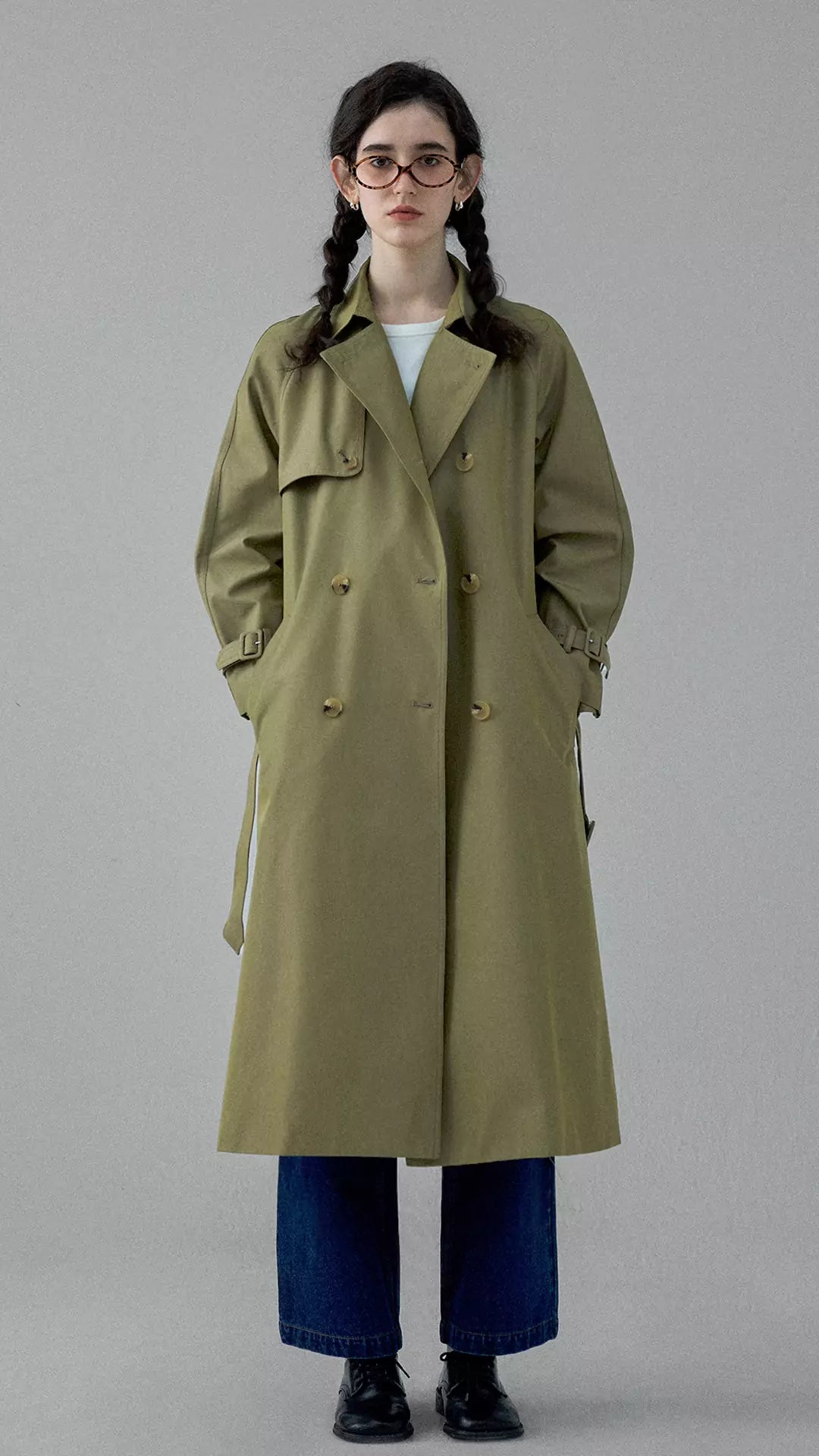 British Long Windbreaker Coat