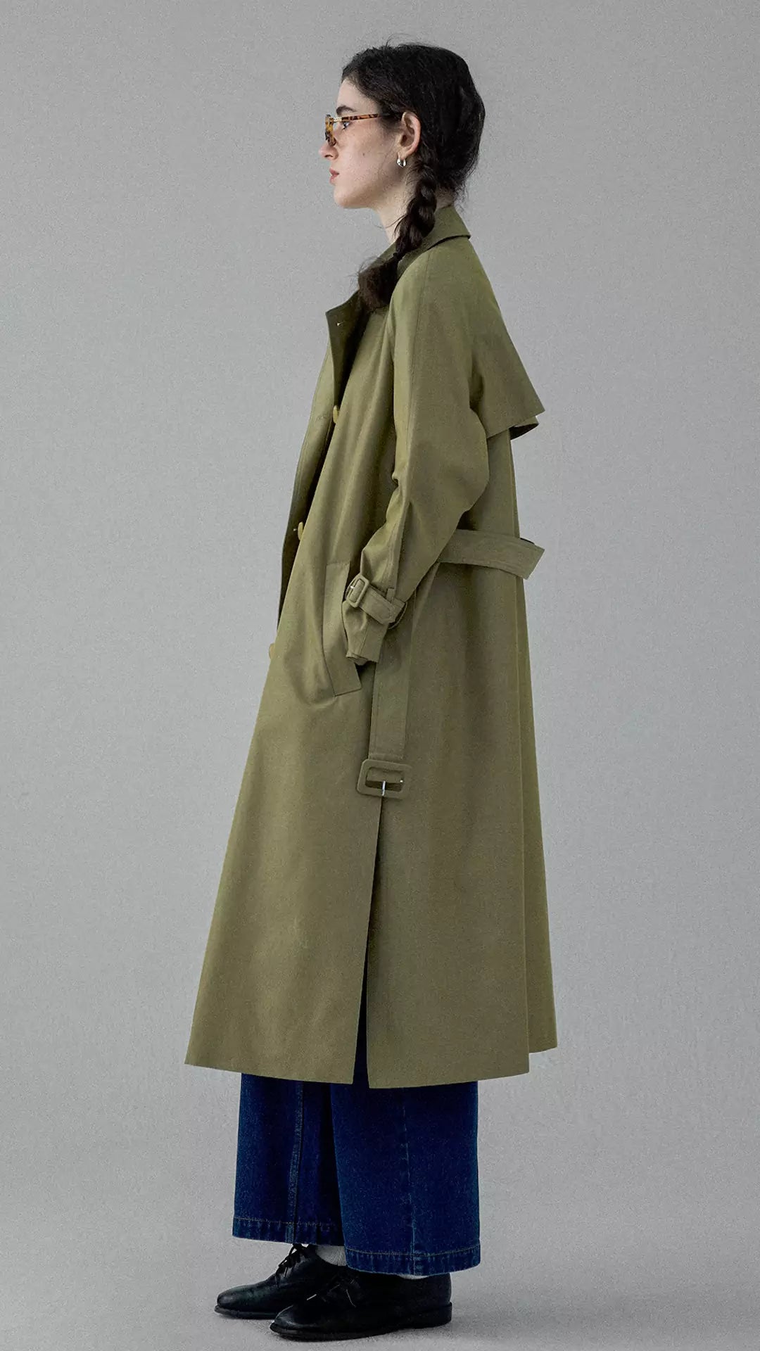 British Long Windbreaker Coat