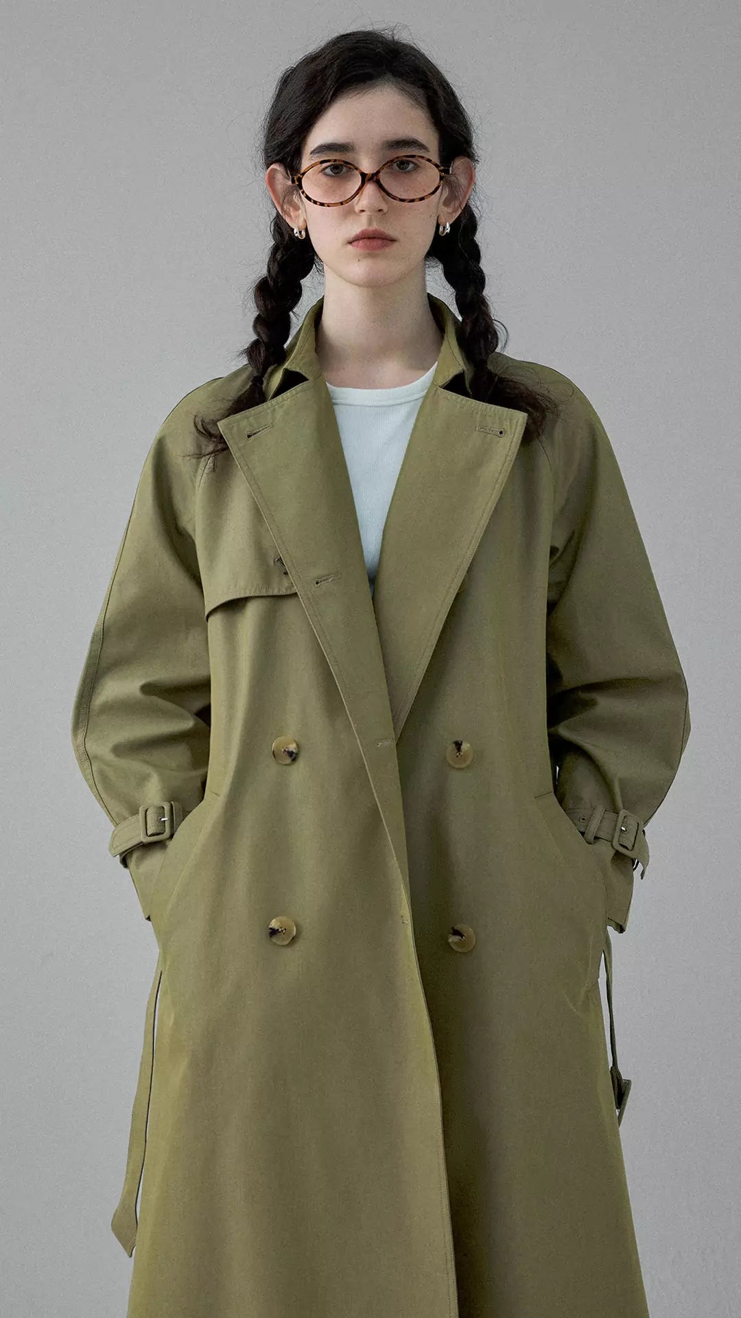 British Long Windbreaker Coat