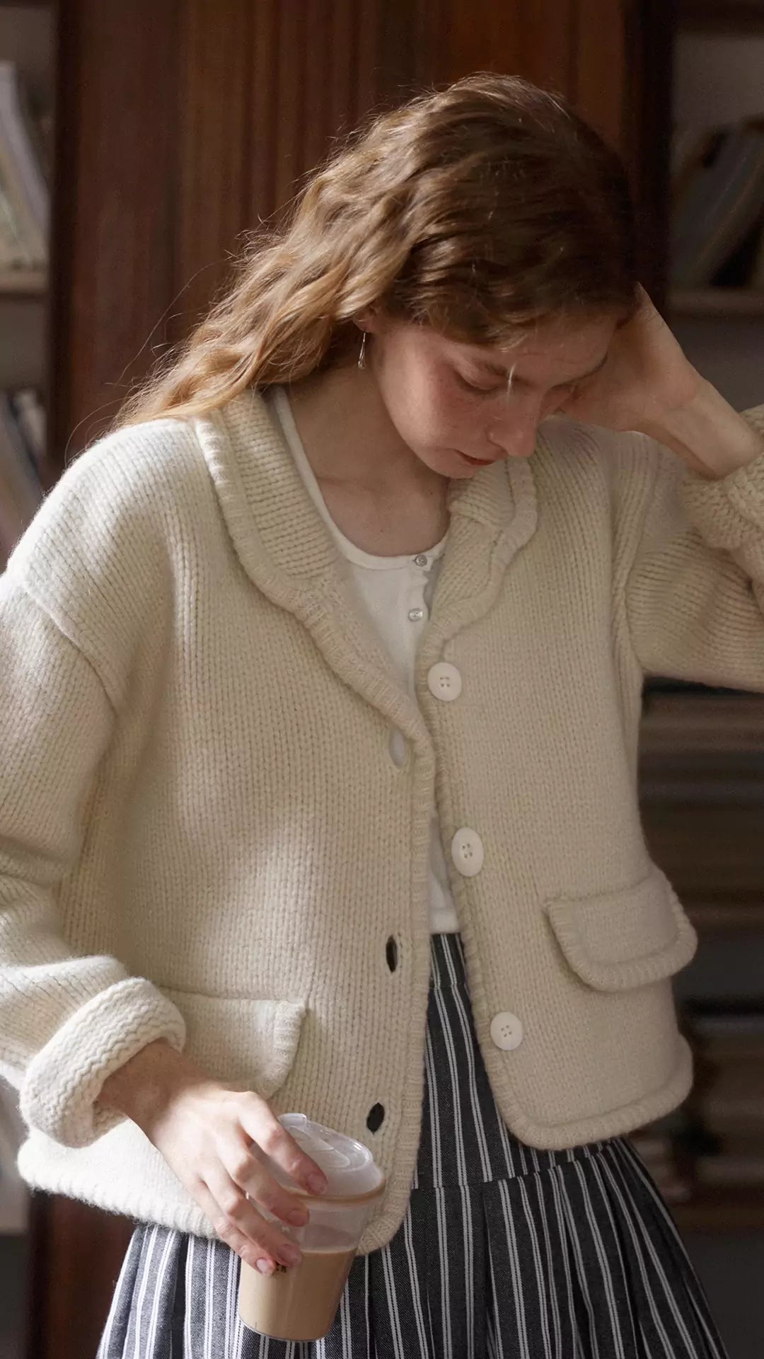 Pure Wool Chunky Knit Cardigan