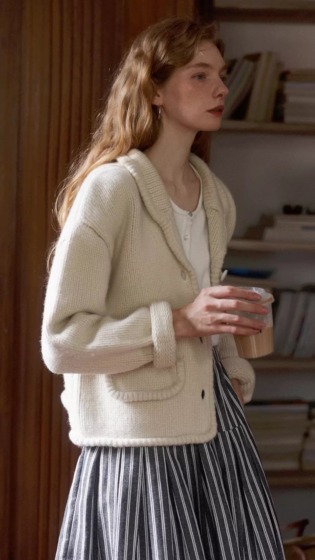 Pure Wool Chunky Knit Cardigan