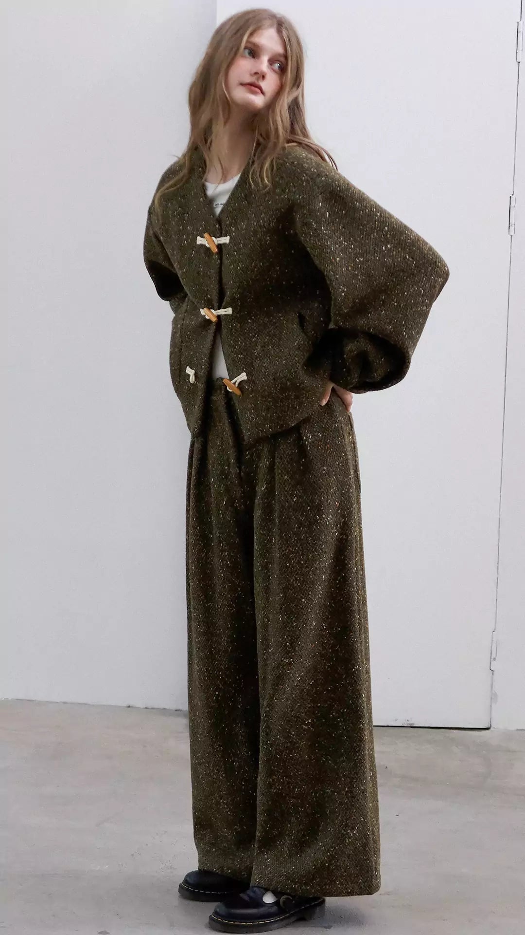 Retro Nordic Style Merino Wool Coat