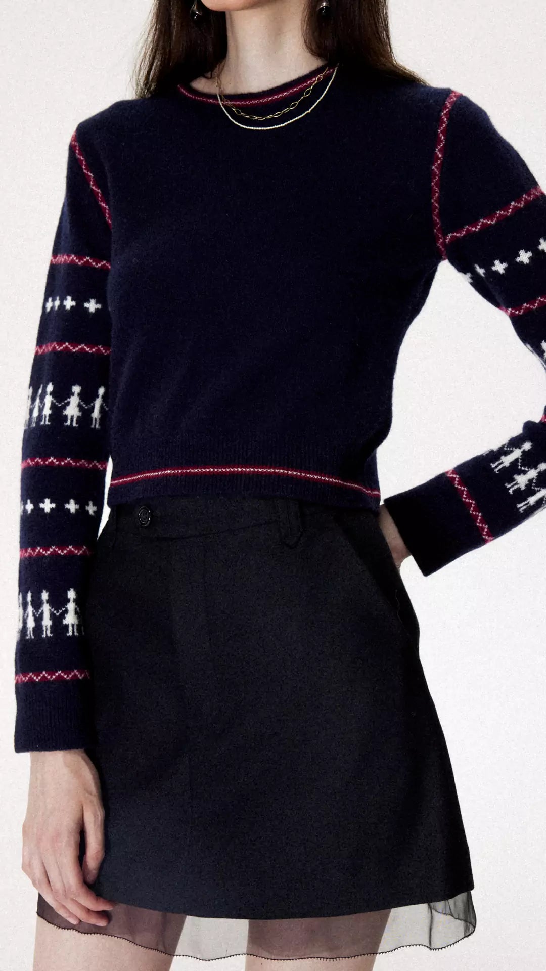 Retro Casual Isle Pullover Knit Sweater