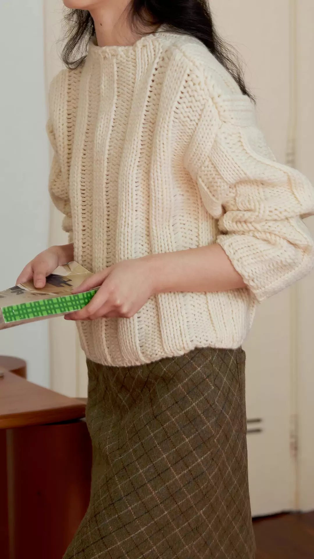 Pure Wool Cable Knit Sweater