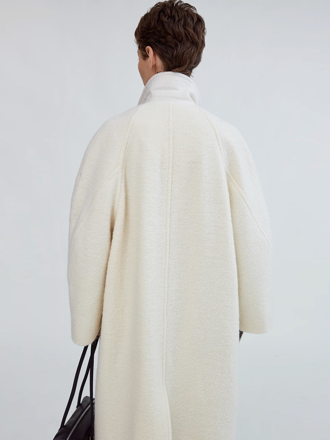 Long Wrap Coat in Wool