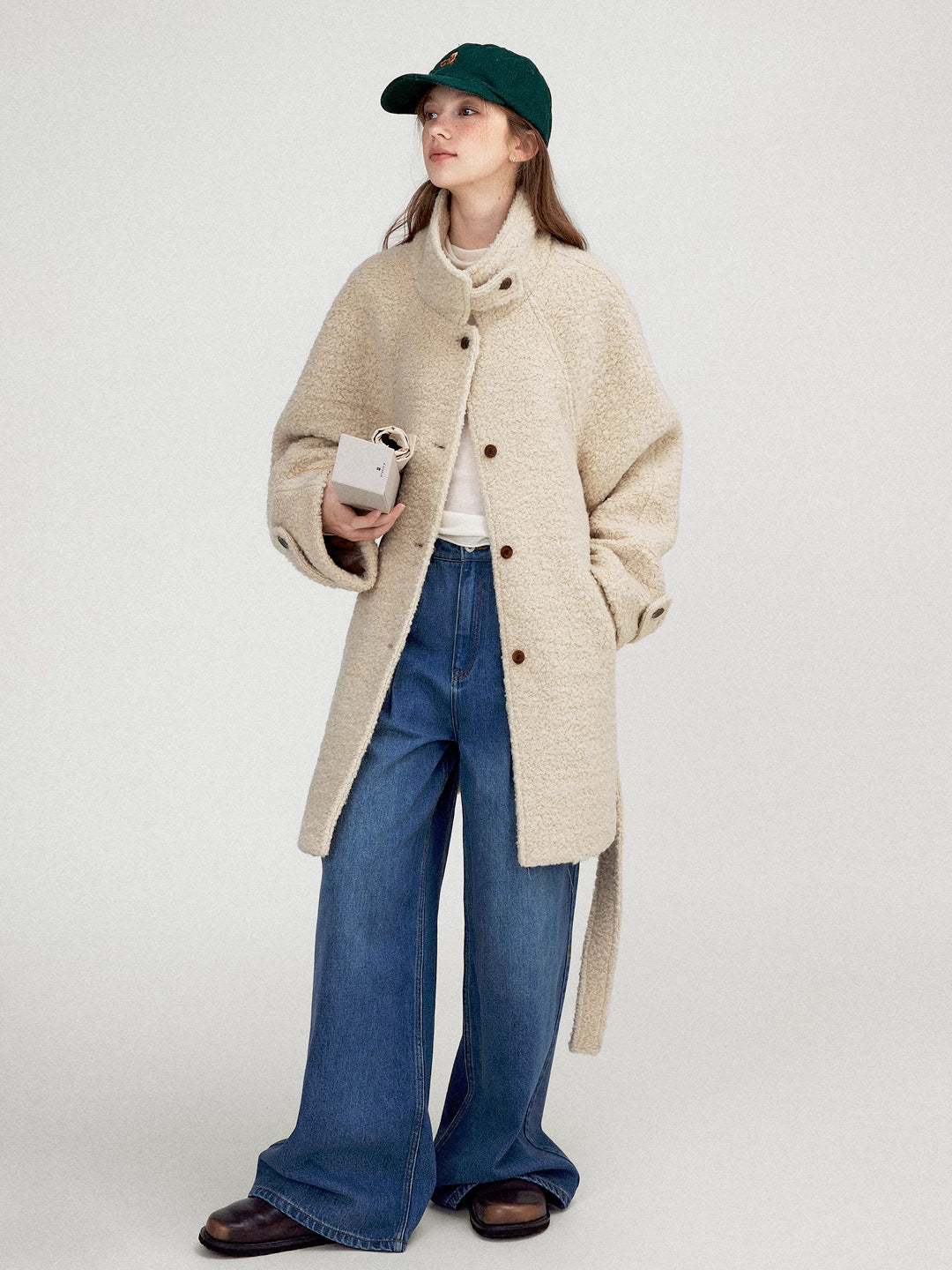 Oversized Wool Blend Midi Coat