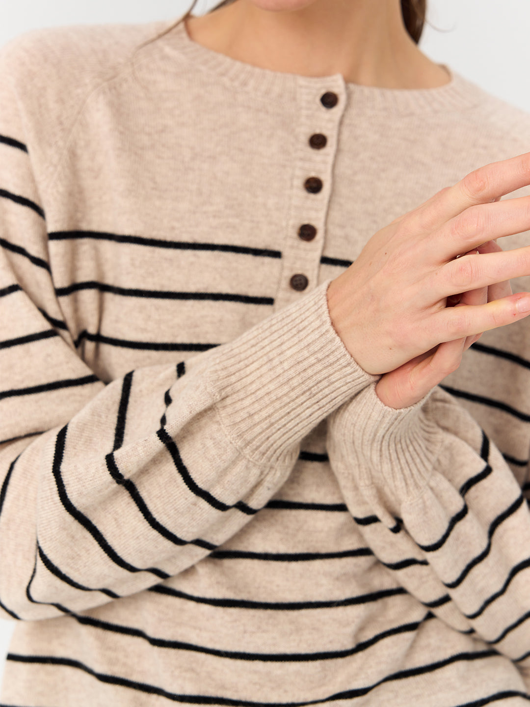 Nordic Vintage Striped Round Neck Sweater