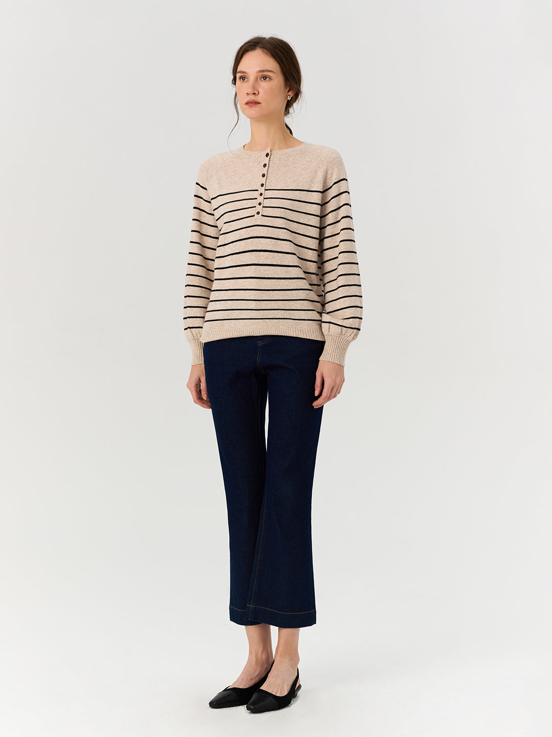 Nordic Vintage Striped Round Neck Sweater