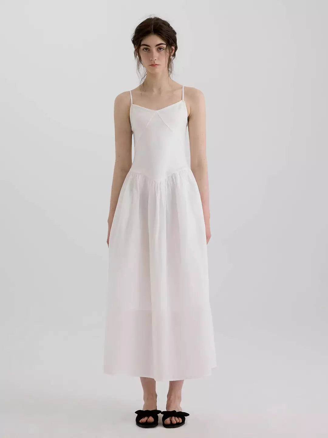 Puffy Hem Ballet Dress with Knit Details in Cotton