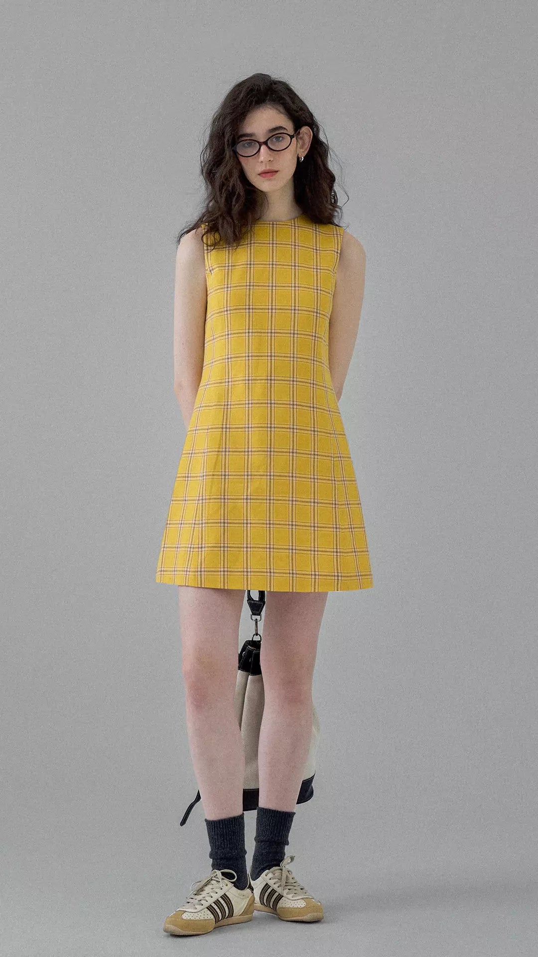Versatile Round Neck Waist-Cinching Mini Dress