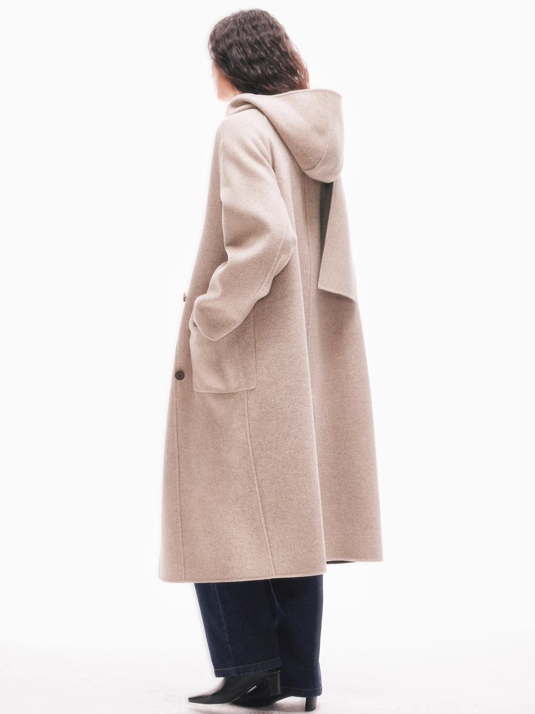 Reversible Wool Hooded Coat