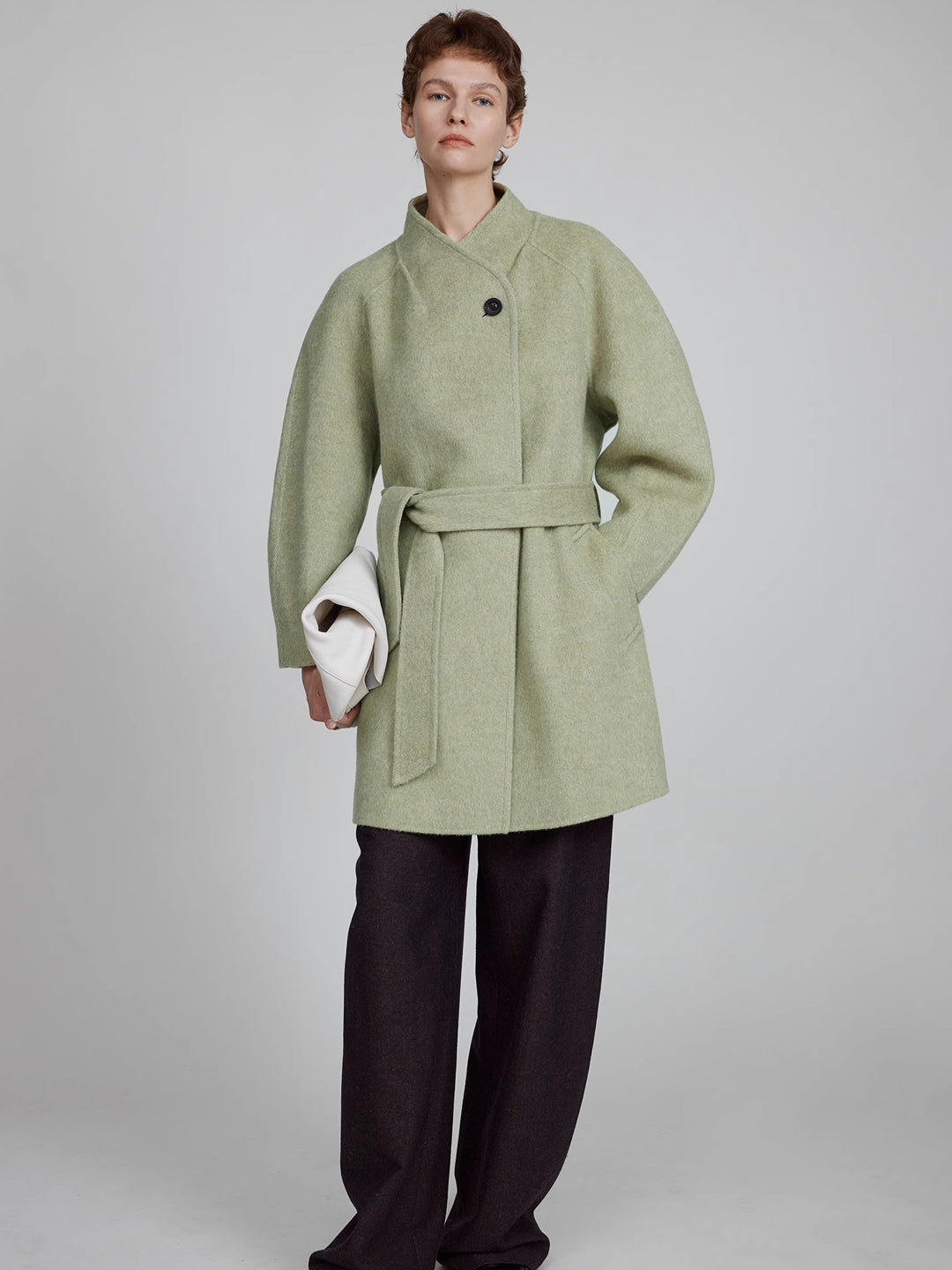 Luxurious Wool-Silk Double-Faced Coat