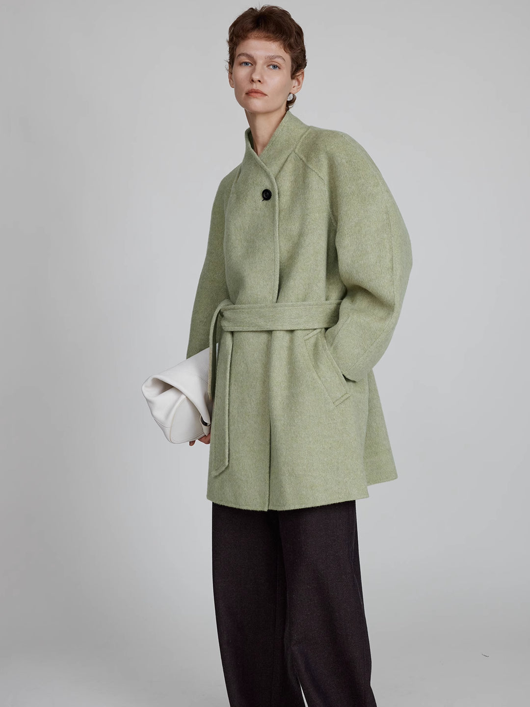 Luxurious Wool-Silk Double-Faced Coat