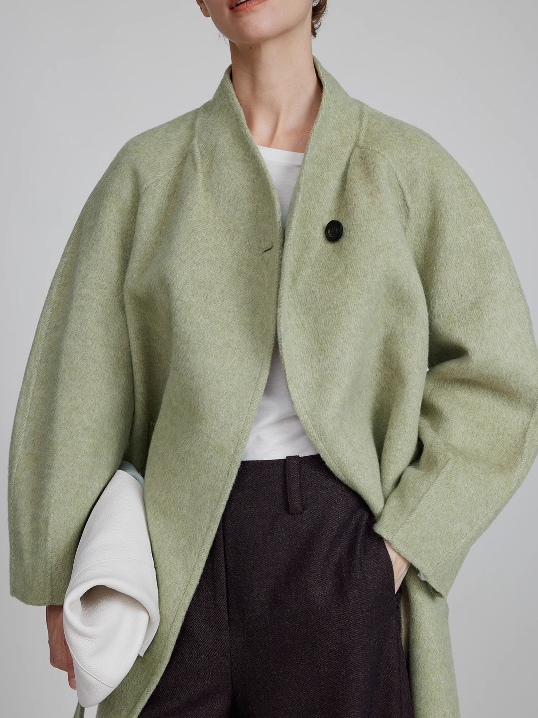 Luxurious Wool-Silk Double-Faced Coat