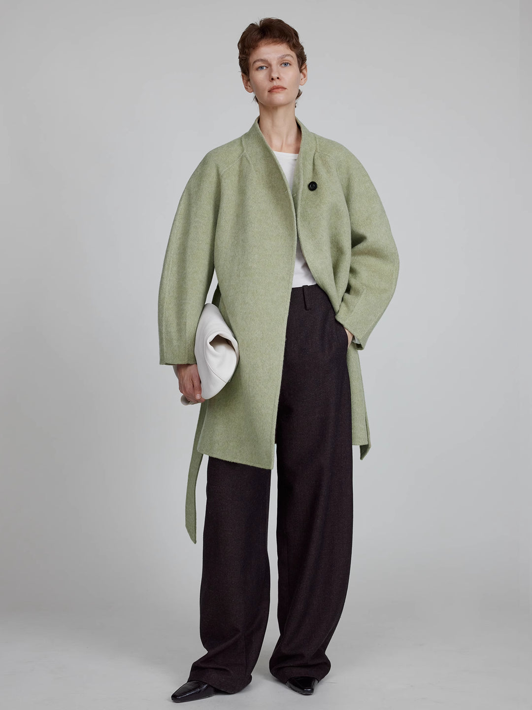 Luxurious Wool-Silk Double-Faced Coat