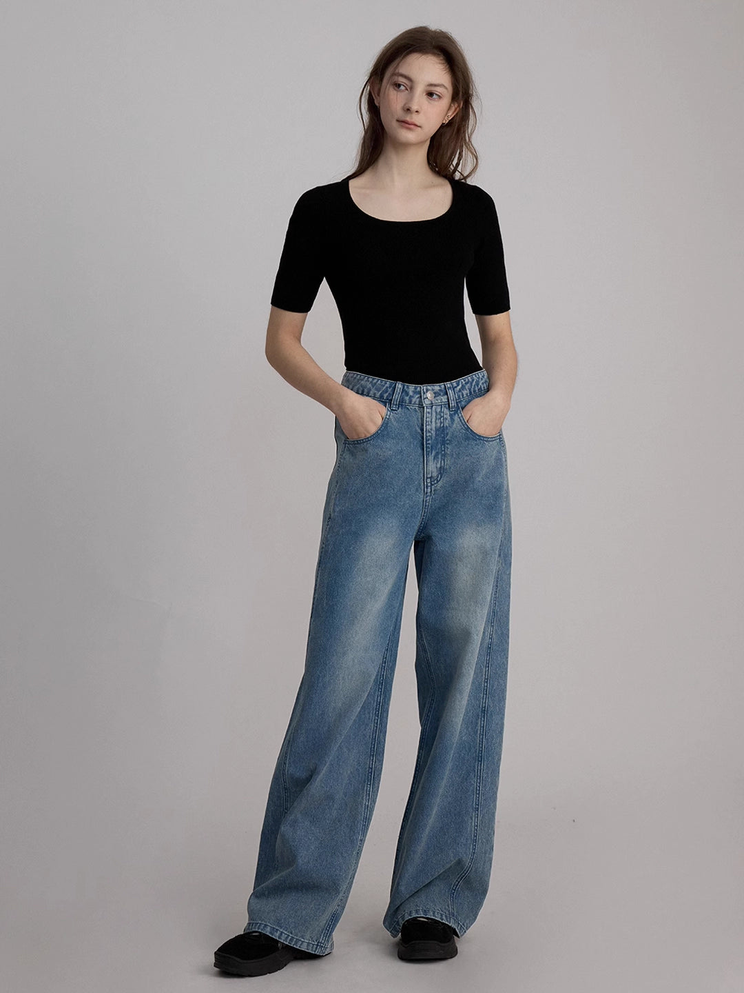 Tencel-Cotton Blend Casual Jeans