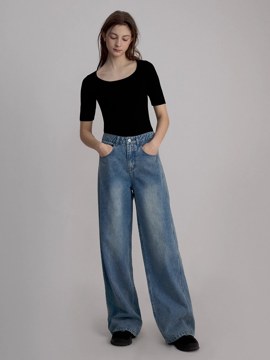 Tencel-Cotton Blend Casual Jeans