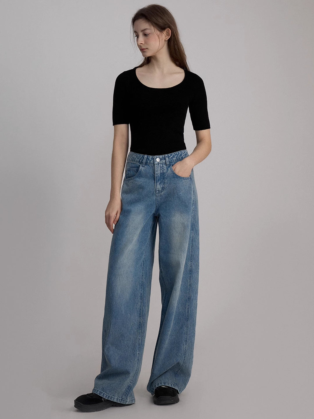 Tencel-Cotton Blend Casual Jeans