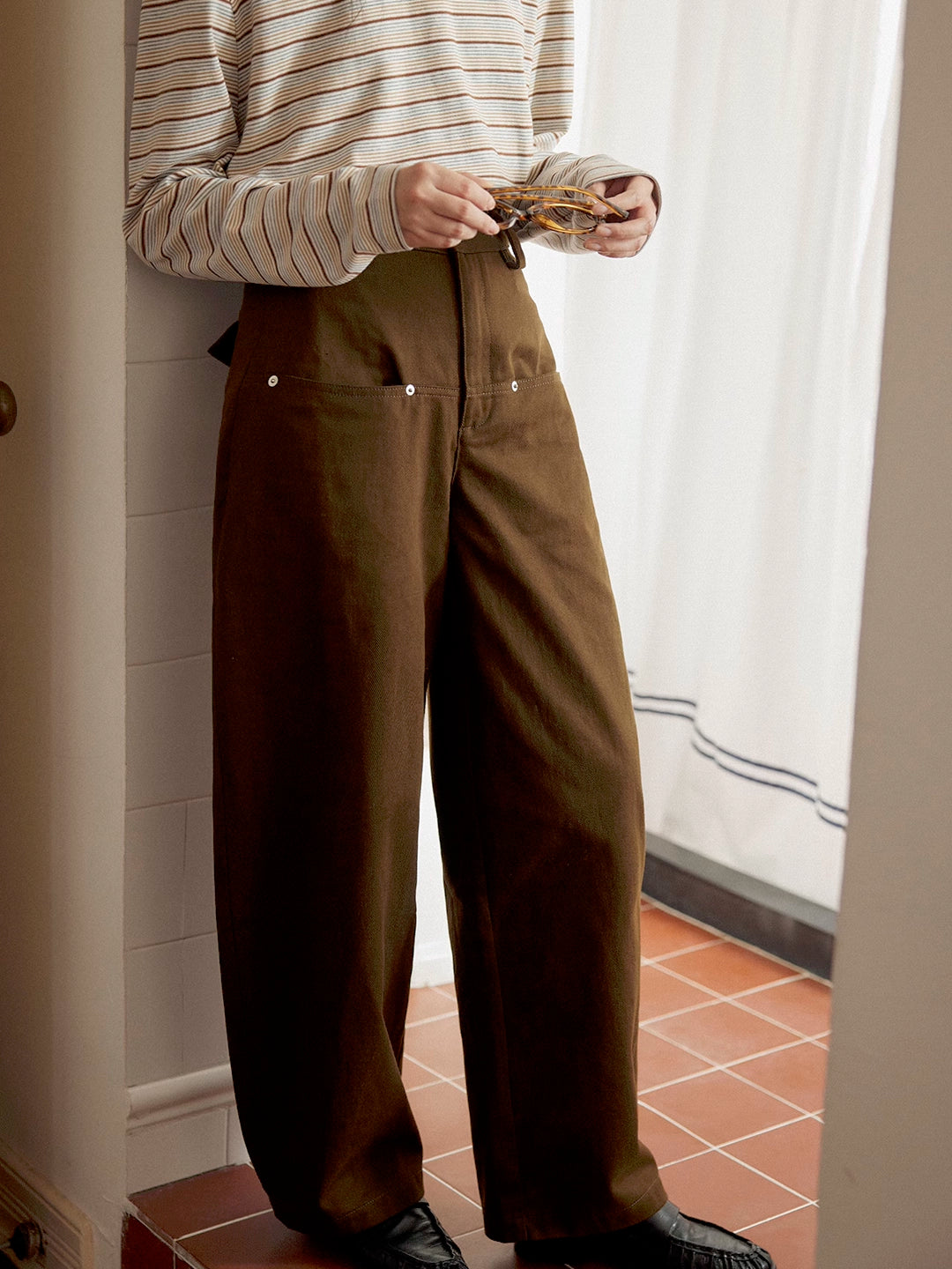 Vintage Pure Cotton Cocoon Trousers