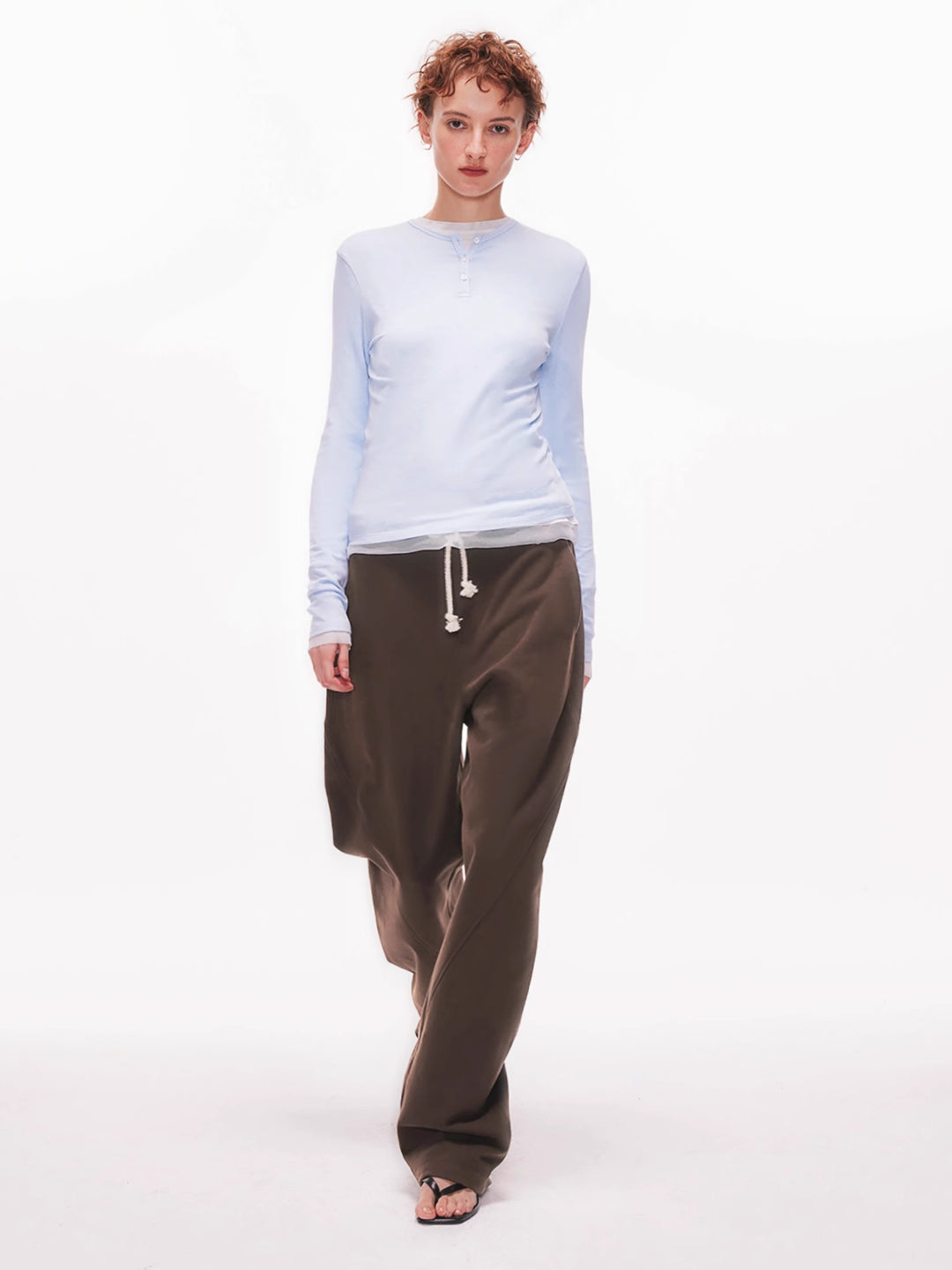 Wide Leg Pants in Cotton Blend