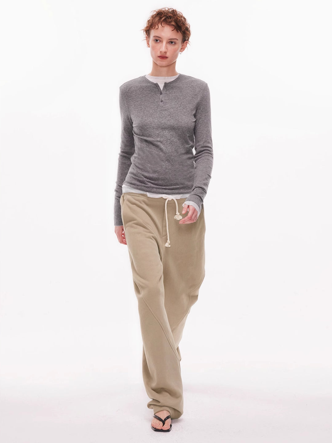 Wide Leg Pants in Cotton Blend