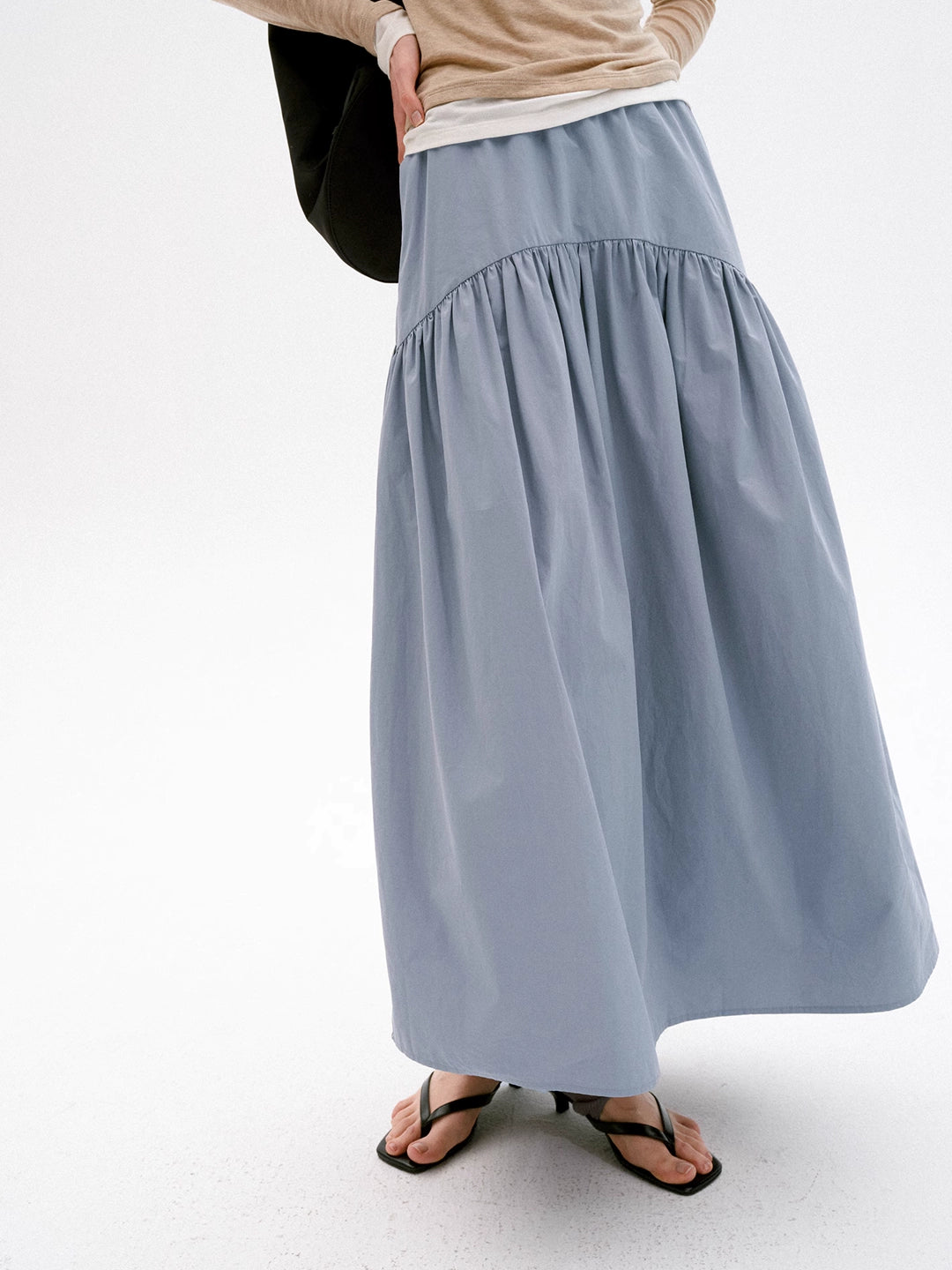 Midi Balloon Skirt in Cotton