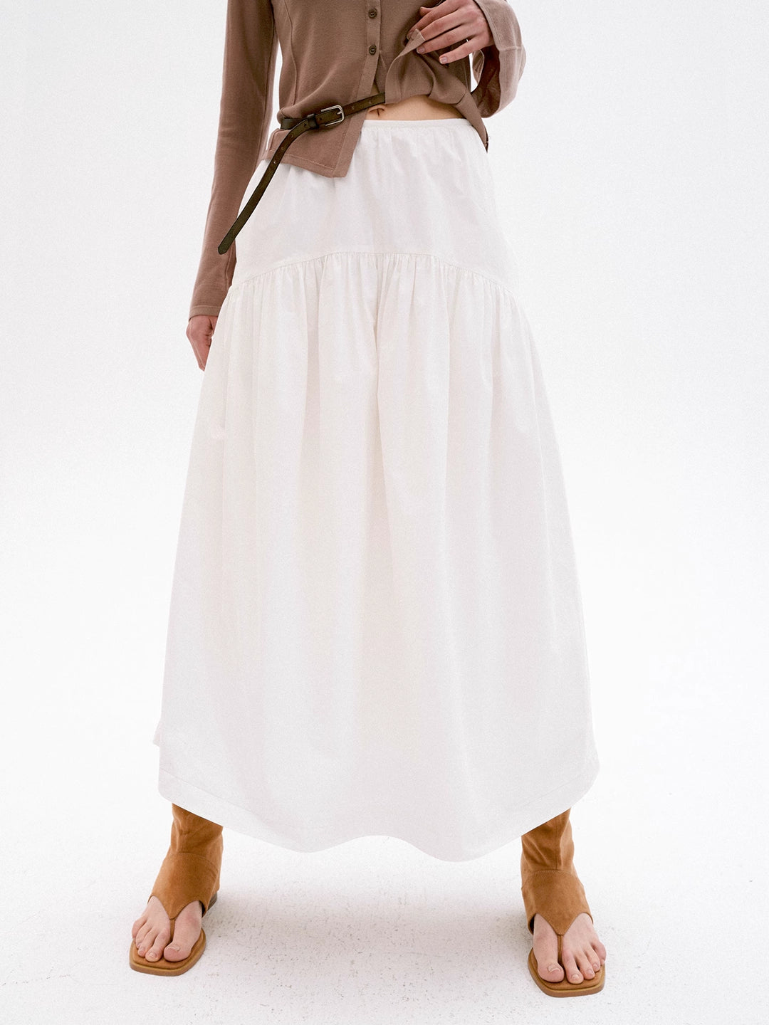 Midi Balloon Skirt in Cotton