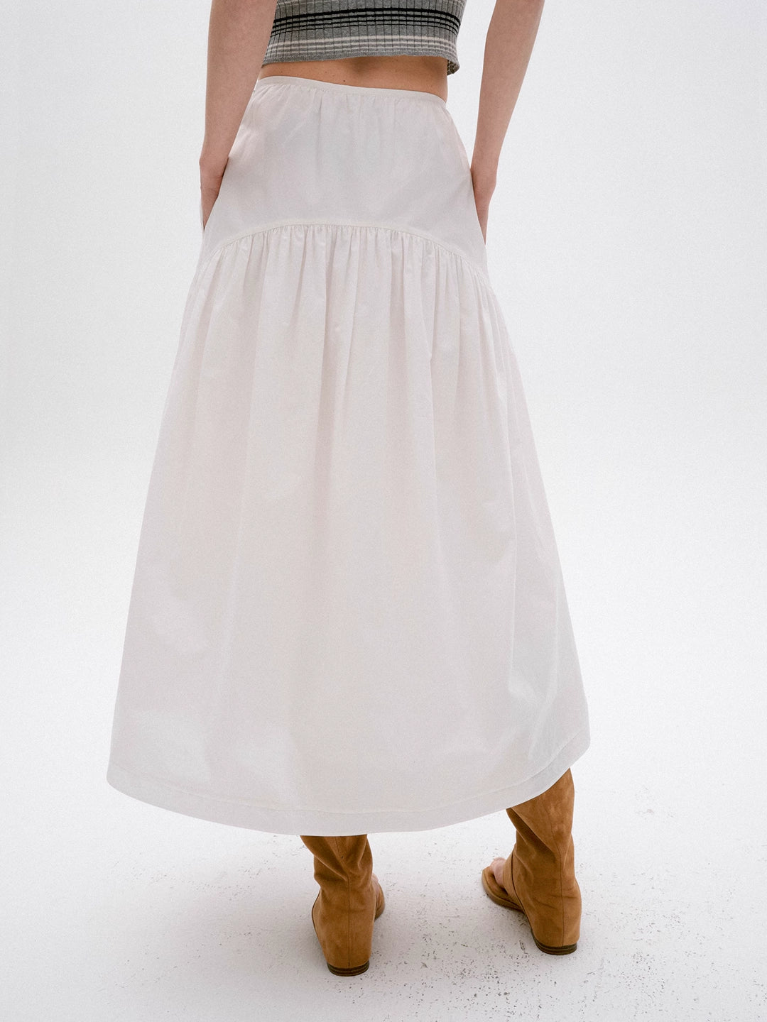 Midi Balloon Skirt in Cotton