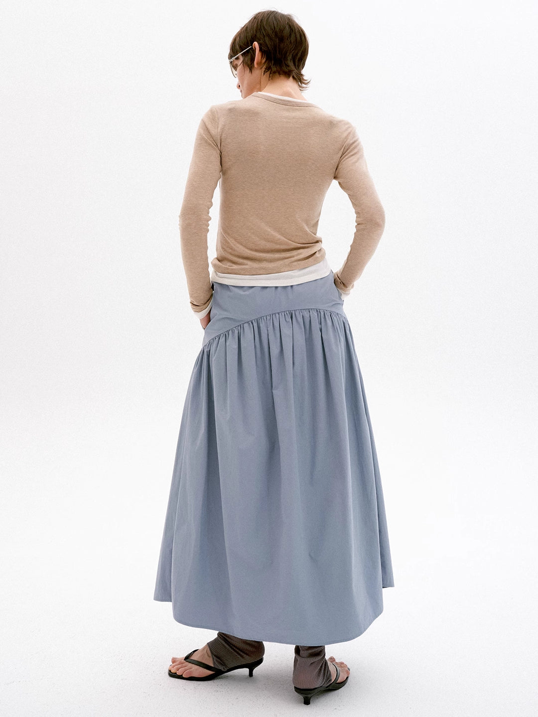 Midi Balloon Skirt in Cotton