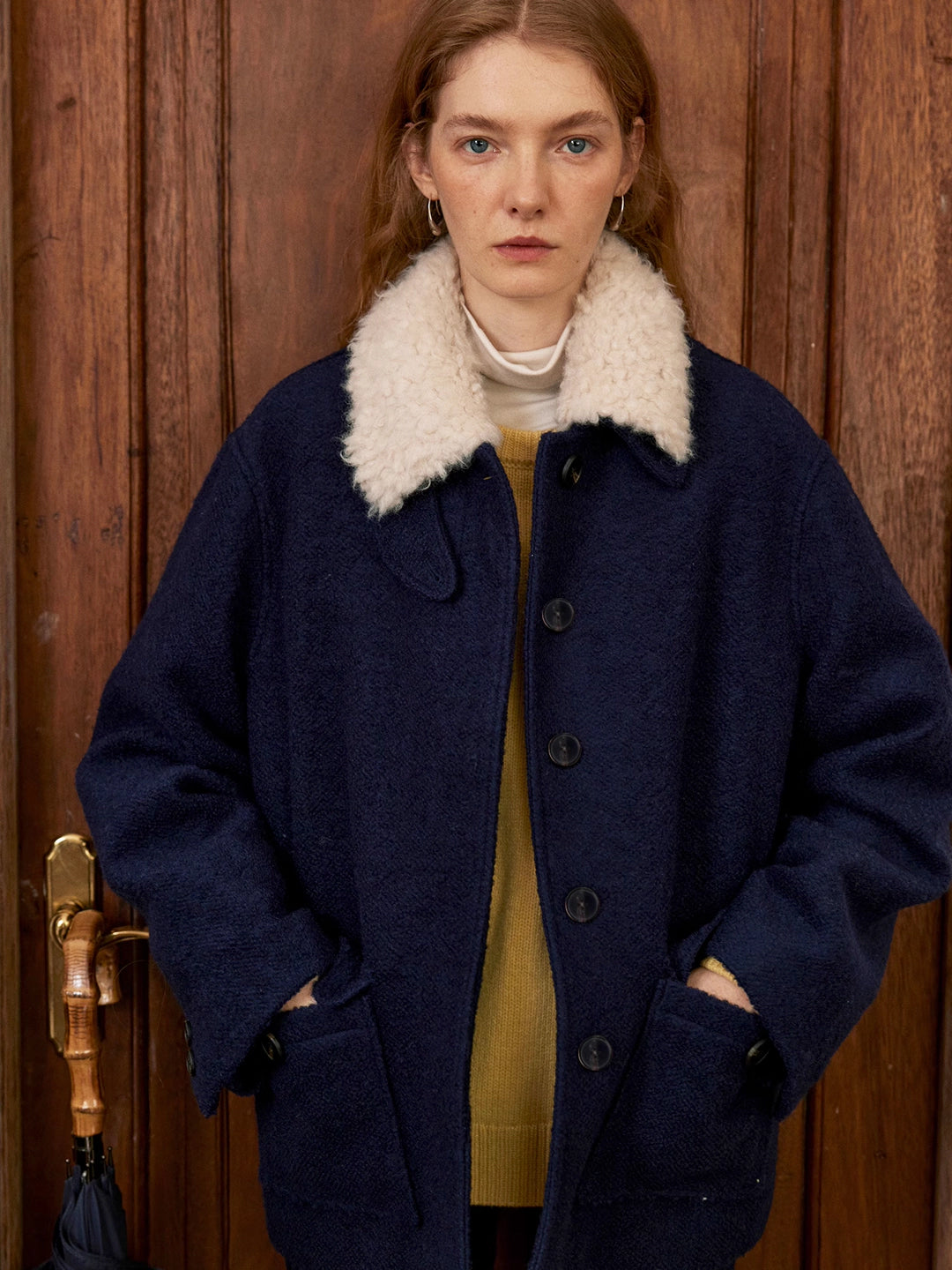 Detachable Fur Collar Coat