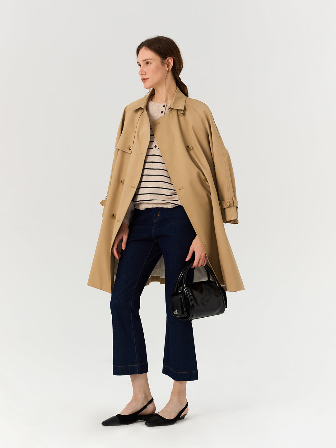 British Windbreaker Midi Trench