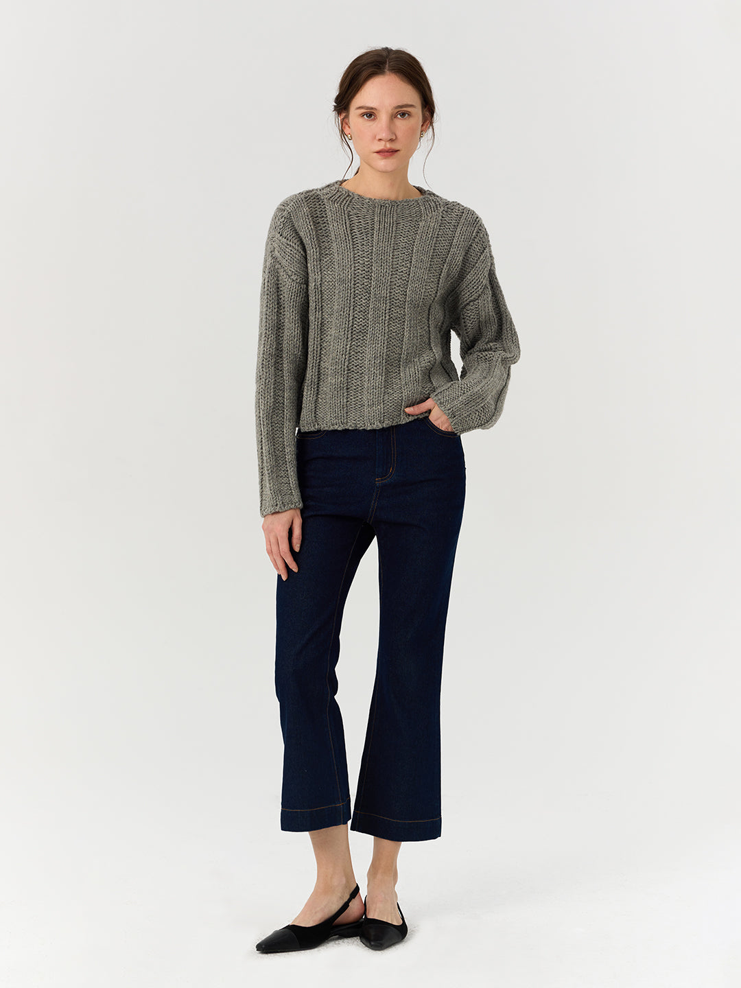 Pure Wool Cable Knit Sweater