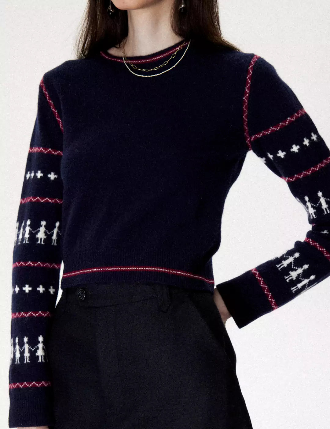 Retro Casual Isle Pullover Knit Sweater