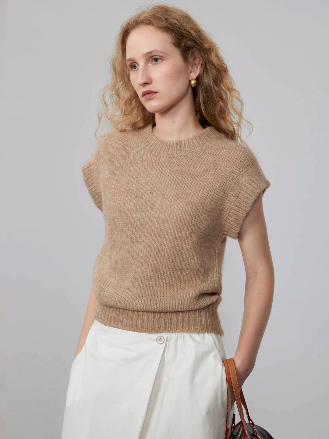 Wide-Strap Knit Vest