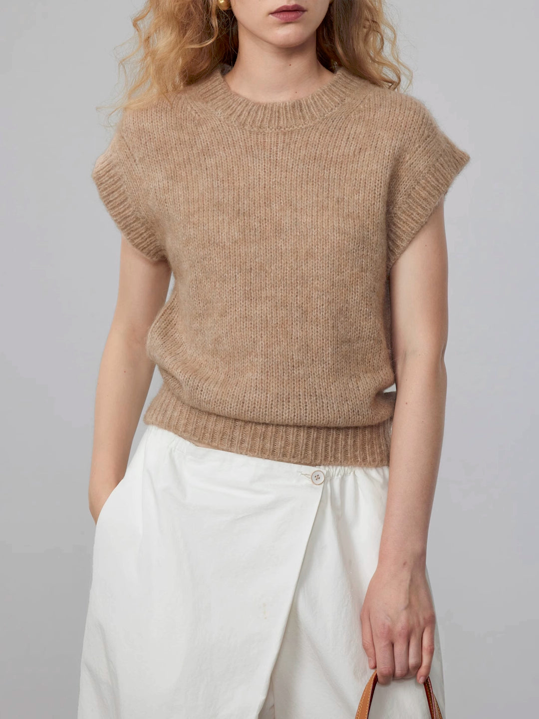 Wide-Strap Knit Vest