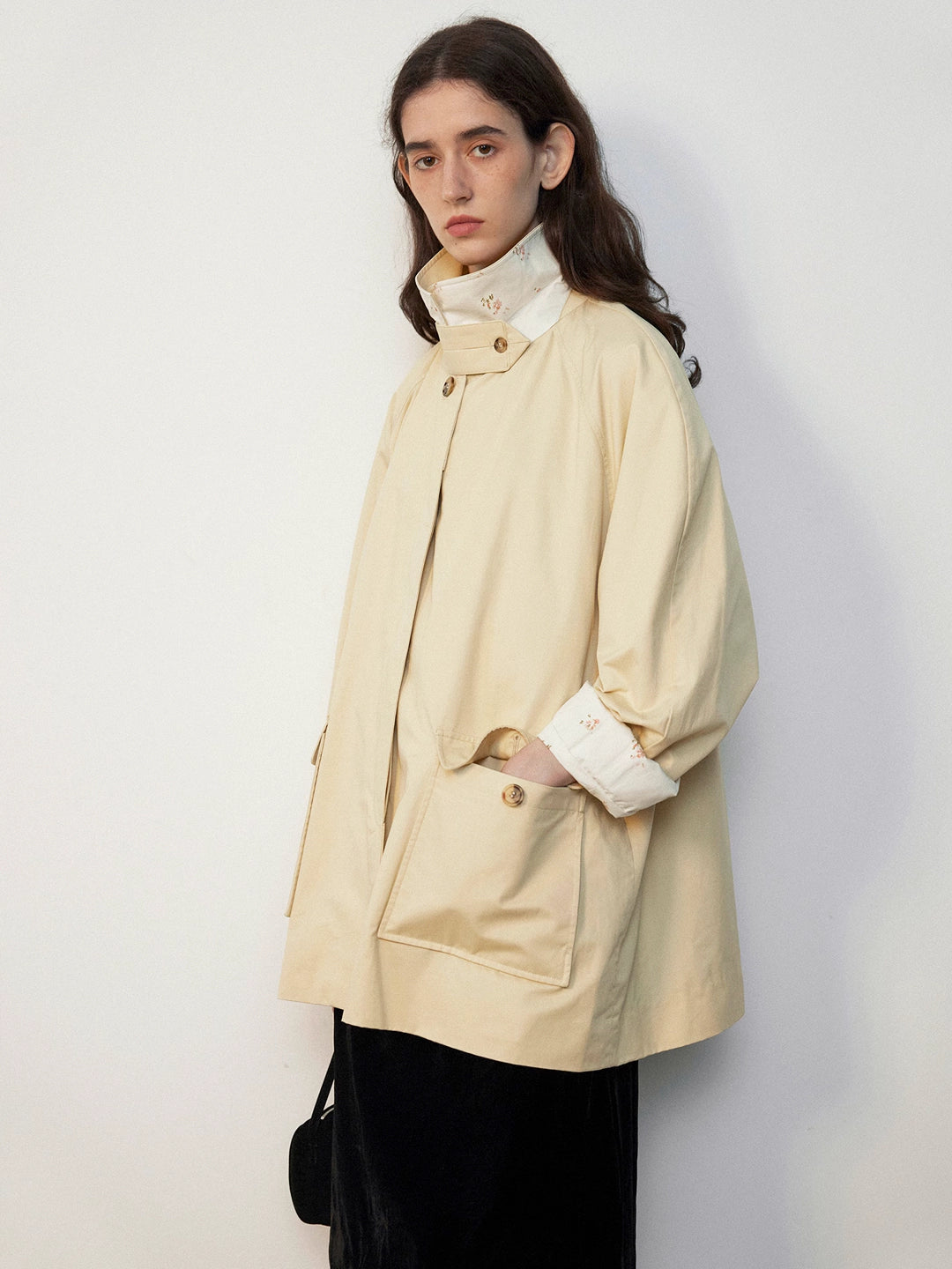 Loose Drop-Shoulder Trench Coat