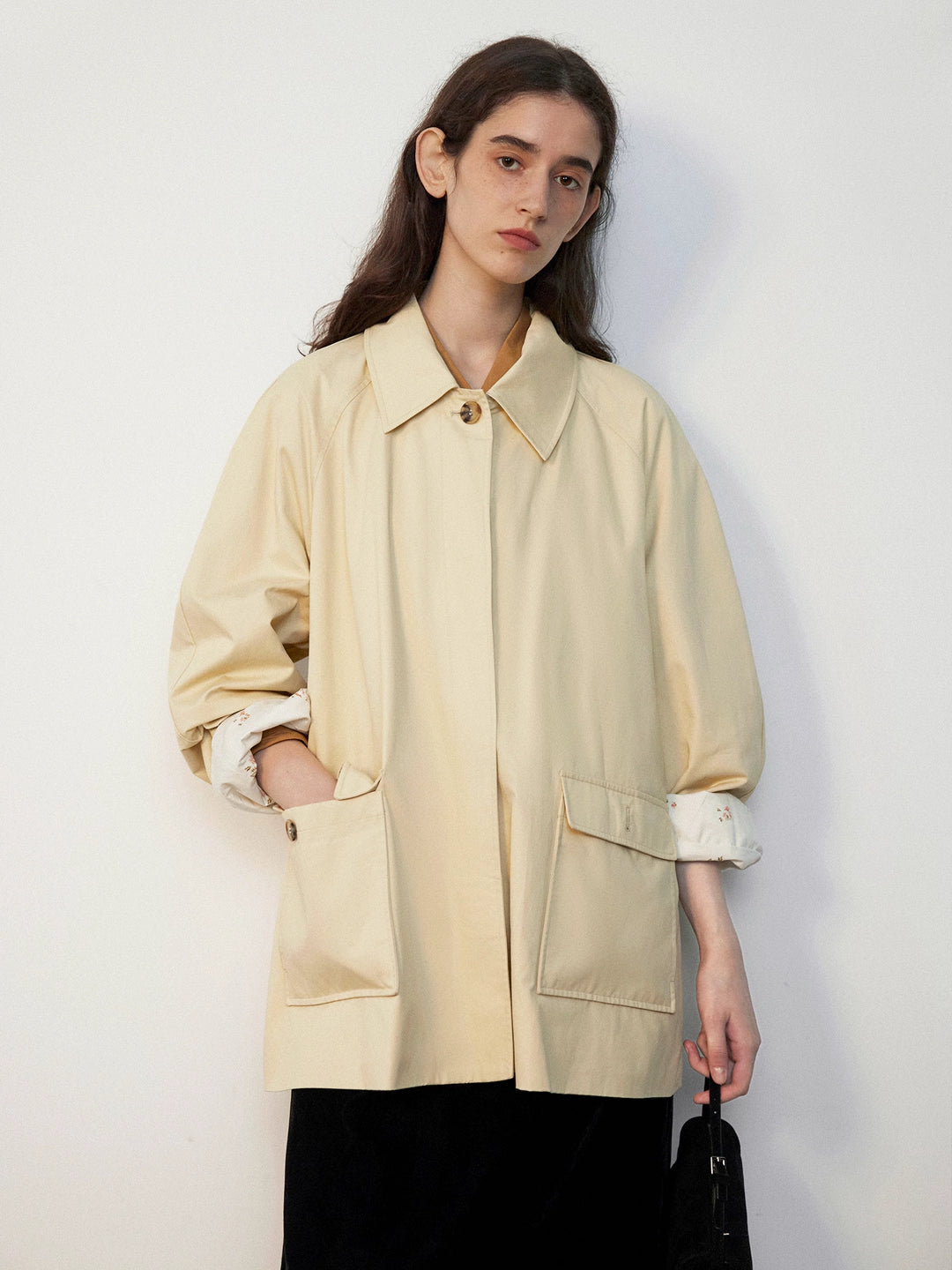 Loose Drop-Shoulder Trench Coat