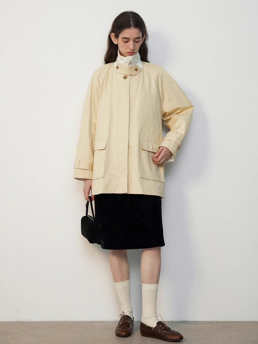 Loose Drop-Shoulder Trench Coat