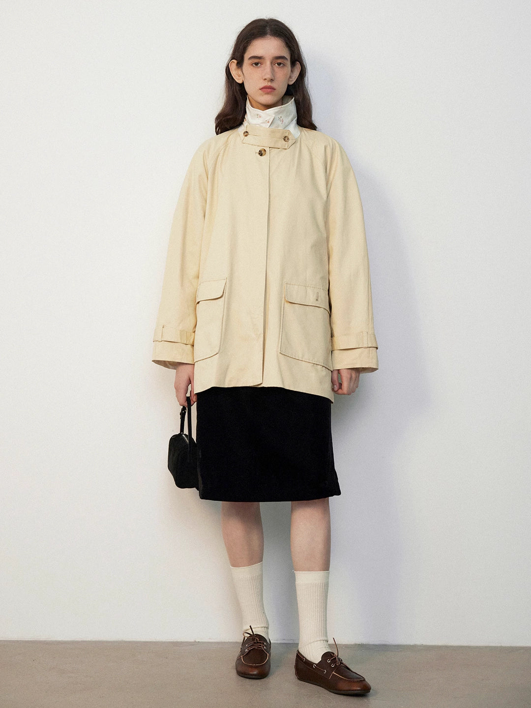 Loose Drop-Shoulder Trench Coat