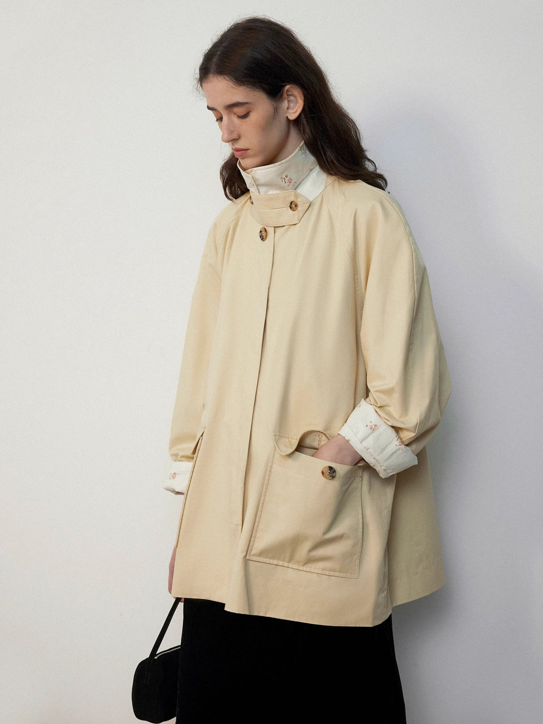 Loose Drop-Shoulder Trench Coat