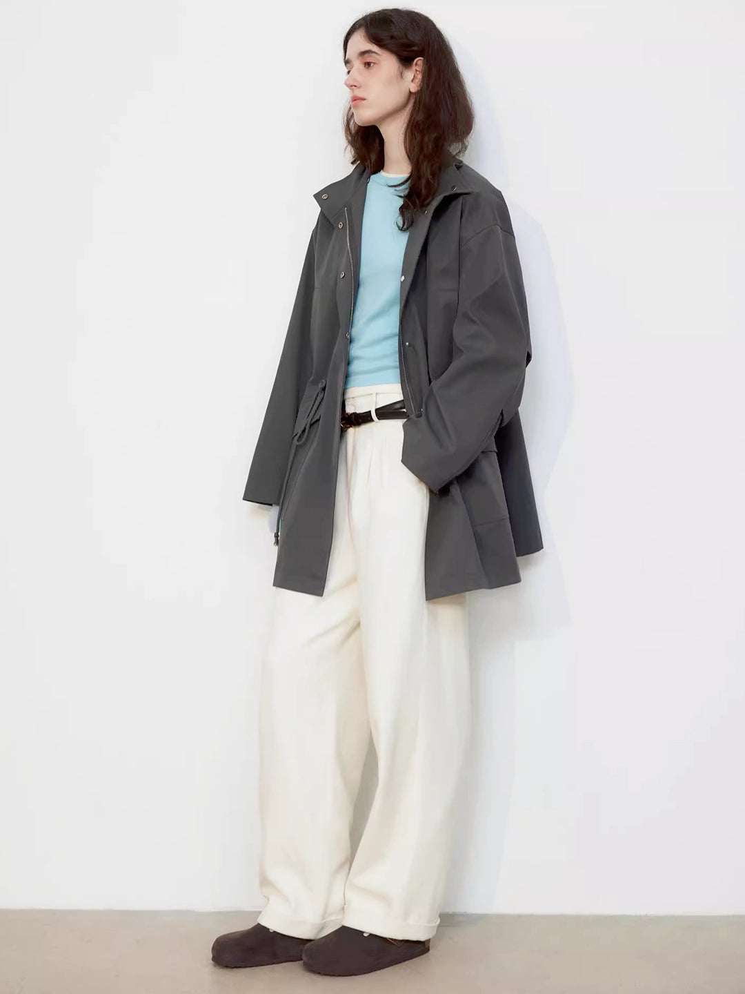 Oversized Short Trench Coat