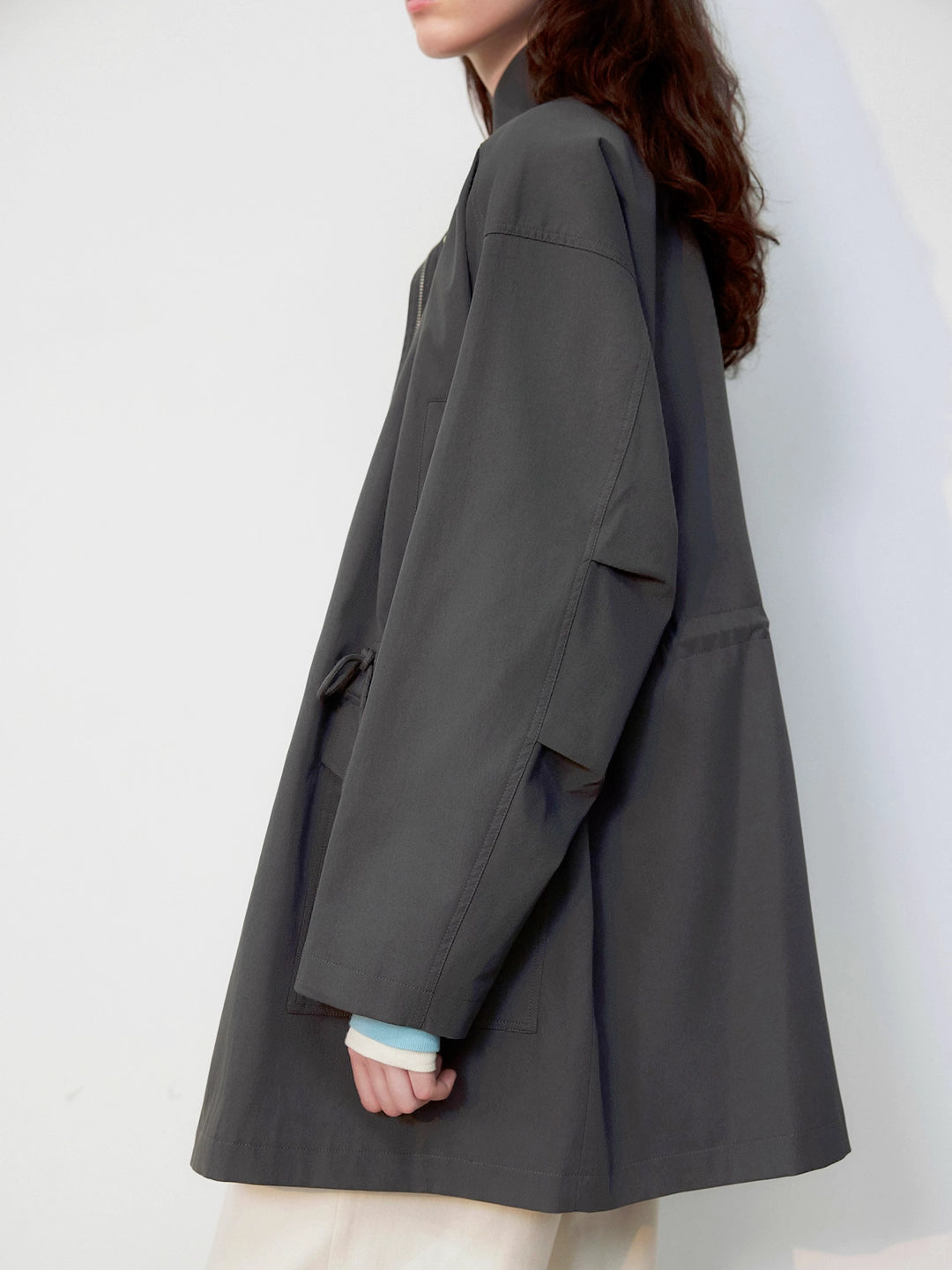 Oversized Short Trench Coat