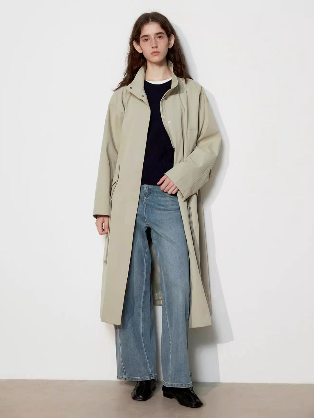 Oversized Long Trench Coat