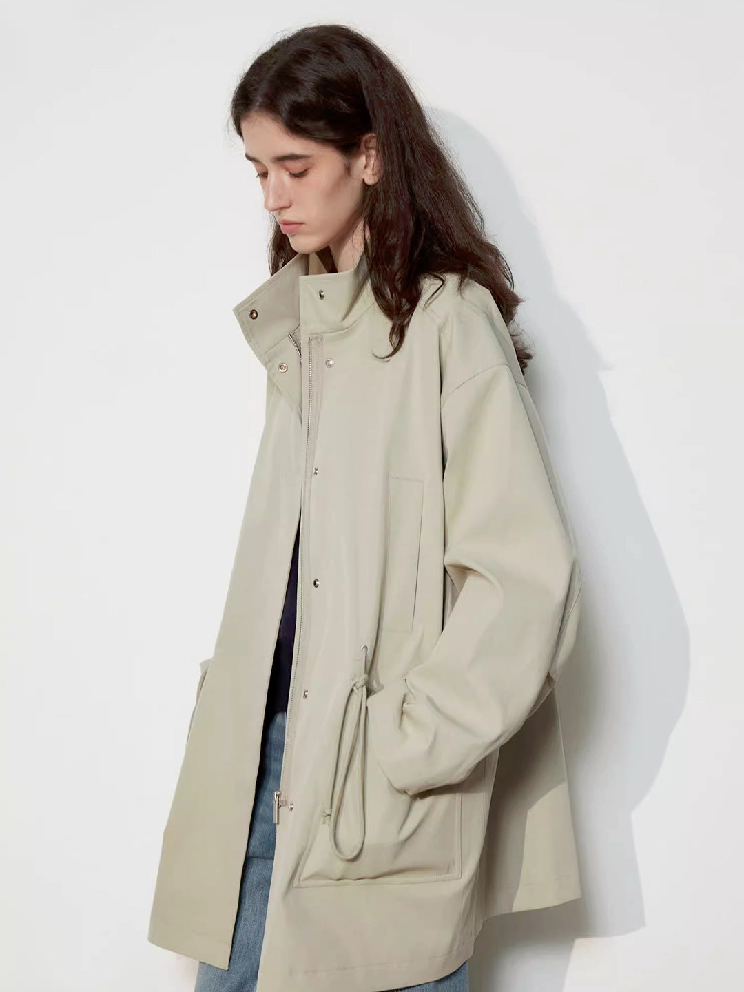 Oversized Short Trench Coat