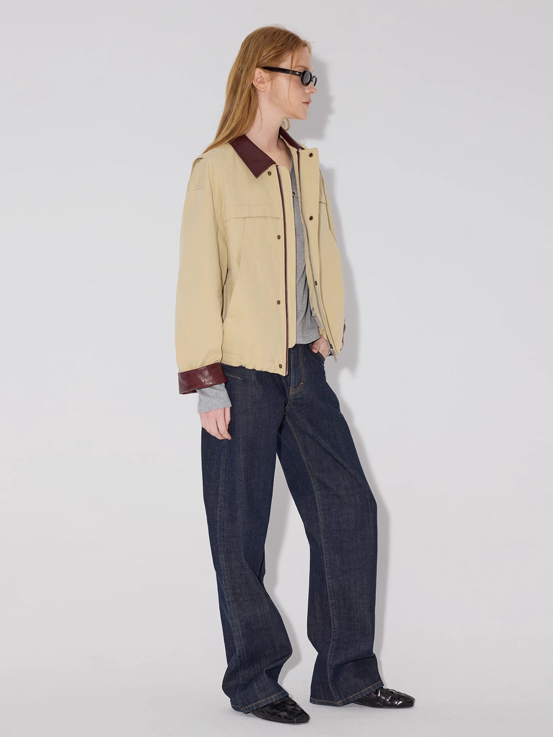 Cropped Twill Utility Jacket