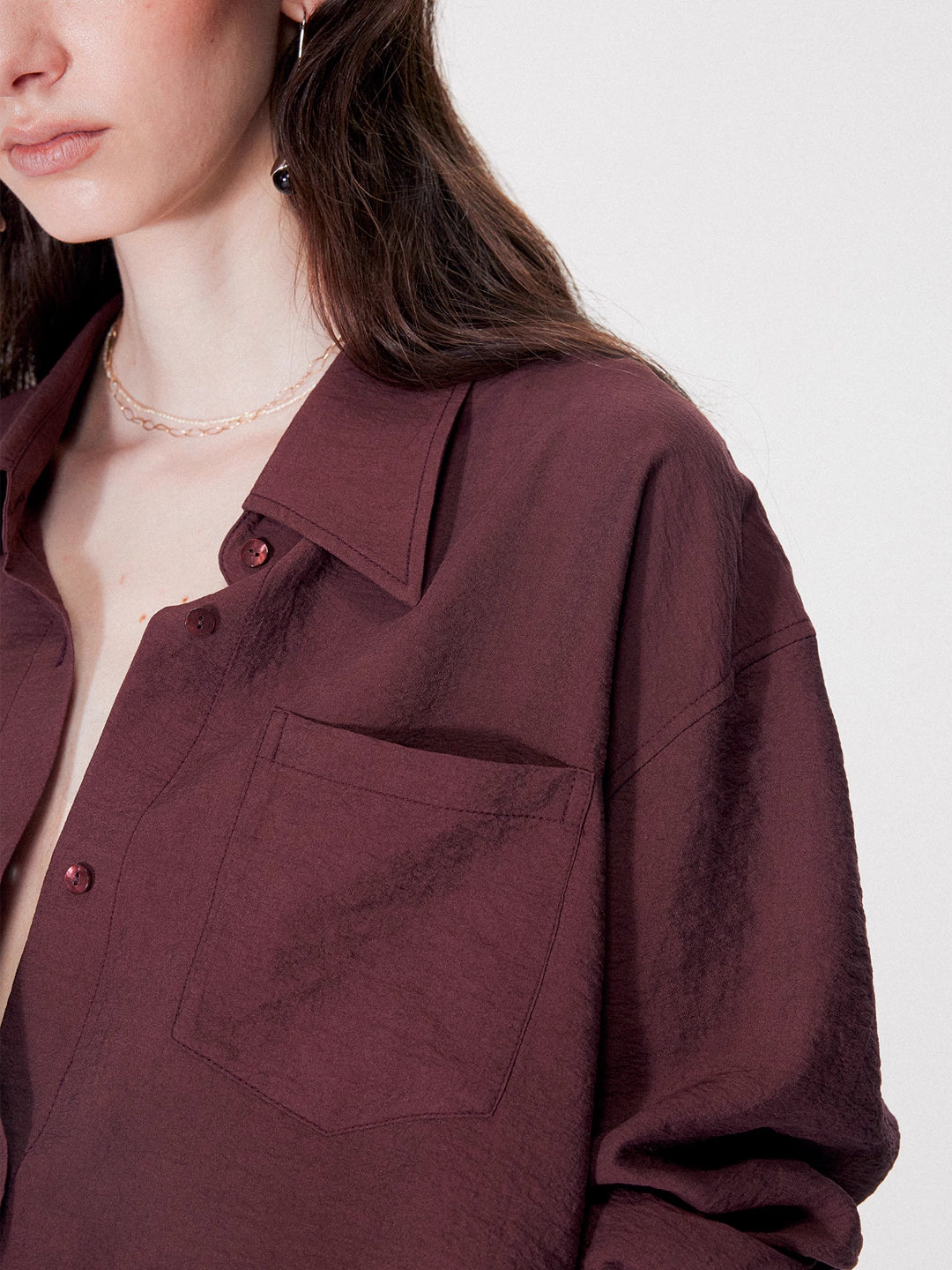 Lightweight Silk Textured Shirt